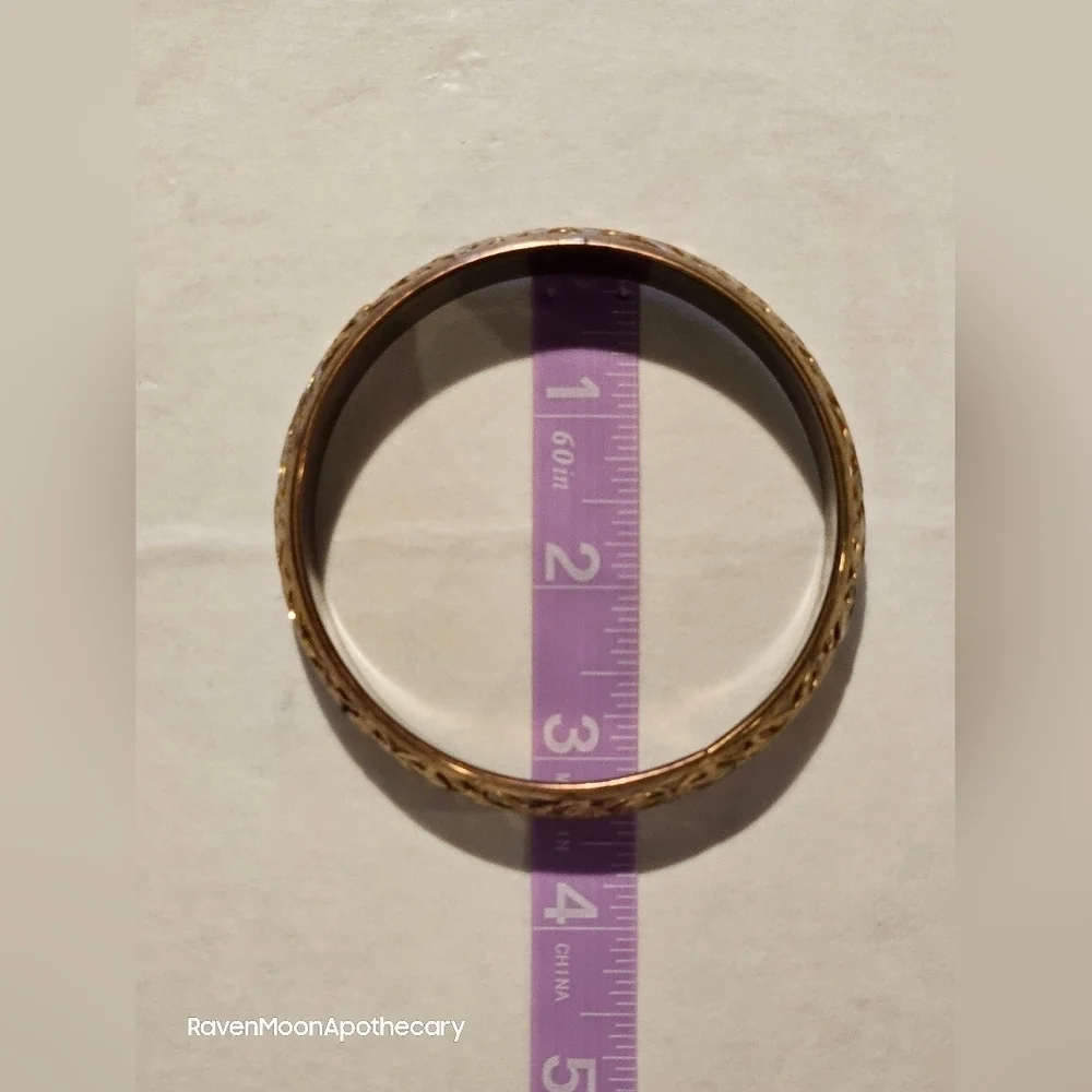Vintage Brass Wide Bangle